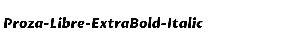 font Proza-Libre-ExtraBold-Italic download