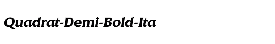 font Quadrat-Demi-Bold-Ita download