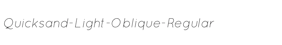 font Quicksand-Light-Oblique-Regular download