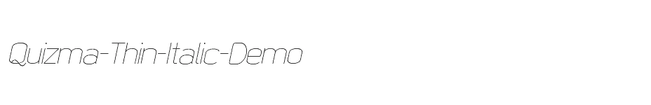 font Quizma-Thin-Italic-Demo download