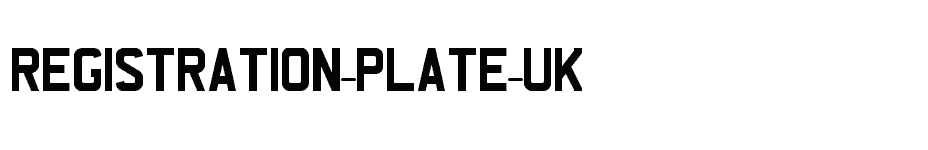 font REGISTRATION-PLATE-UK download