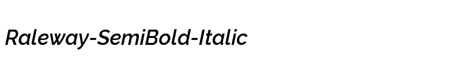 font Raleway-SemiBold-Italic download