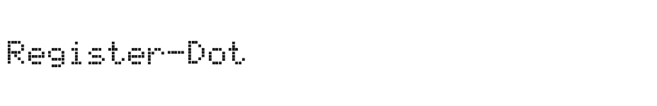 font Register-Dot download