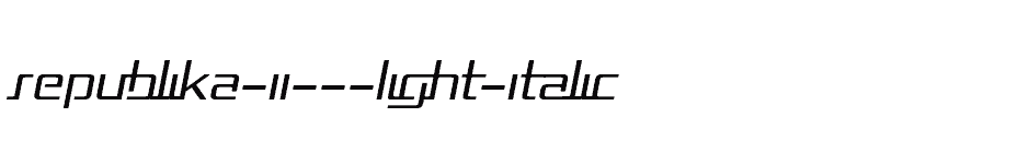 font Republika-II---Light-Italic download