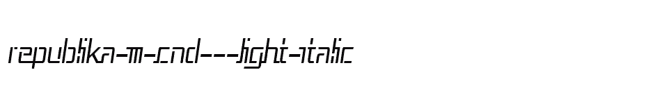 font Republika-III-Cnd---Light-Italic download