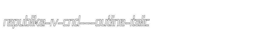 font Republika-IV-Cnd---Outline-Italic download