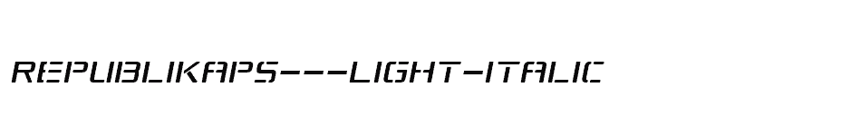 font Republikaps---Light-Italic download