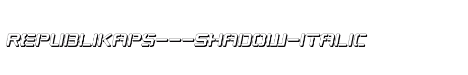 font Republikaps---Shadow-Italic download