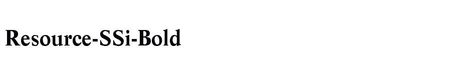 font Resource-SSi-Bold download
