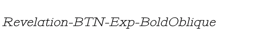 font Revelation-BTN-Exp-BoldOblique download