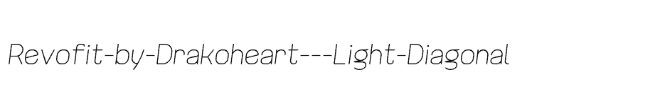 font Revofit-by-Drakoheart---Light-Diagonal download