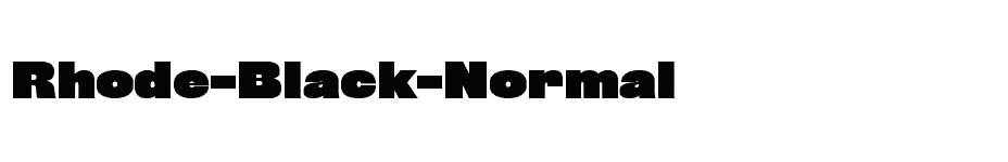 font Rhode-Black-Normal download