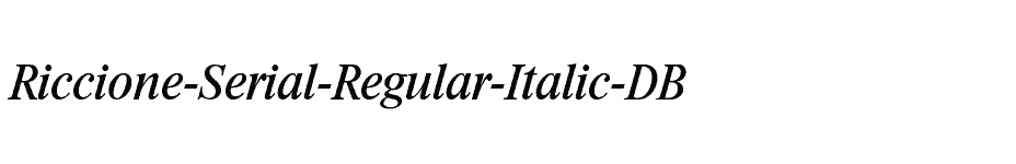 font Riccione-Serial-Regular-Italic-DB download