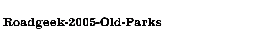 font Roadgeek-2005-Old-Parks download