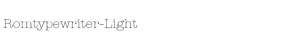 font Romtypewriter-Light download