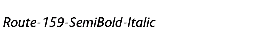 font Route-159-SemiBold-Italic download