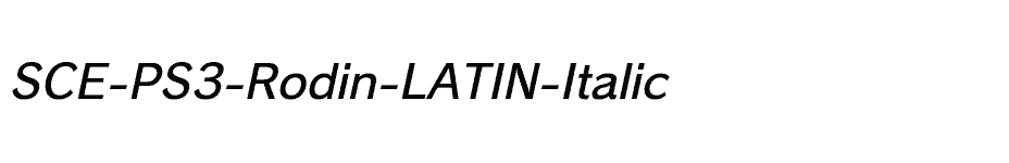 font SCE-PS3-Rodin-LATIN-Italic download