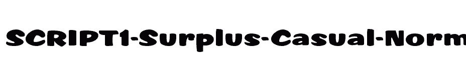 font SCRIPT1-Surplus-Casual-Normal download