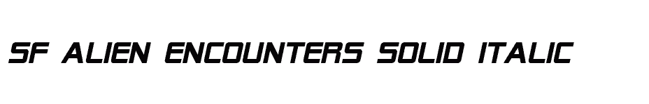 font SF-Alien-Encounters-Solid-Italic download