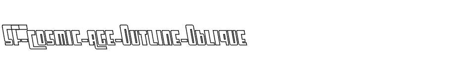 font SF-Cosmic-Age-Outline-Oblique download