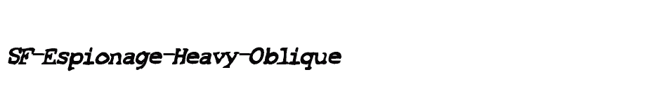 font SF-Espionage-Heavy-Oblique download