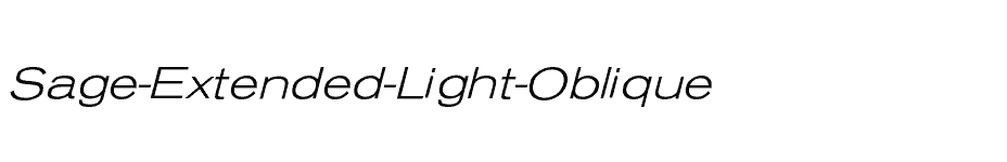 font Sage-Extended-Light-Oblique download