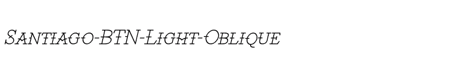 font Santiago-BTN-Light-Oblique download