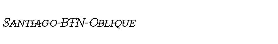 font Santiago-BTN-Oblique download