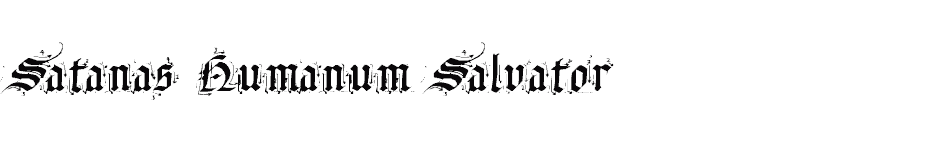 font Satanas-Humanum-Salvator download