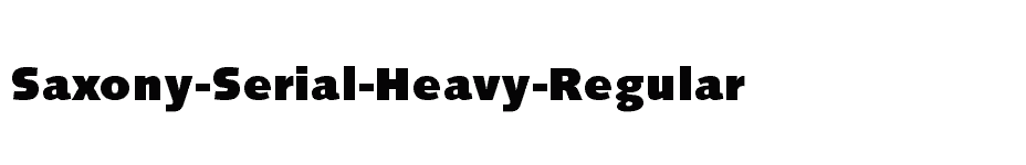 font Saxony-Serial-Heavy-Regular download