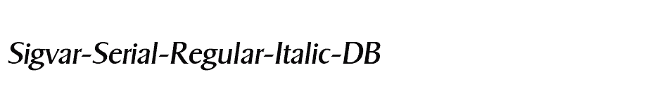 font Sigvar-Serial-Regular-Italic-DB download