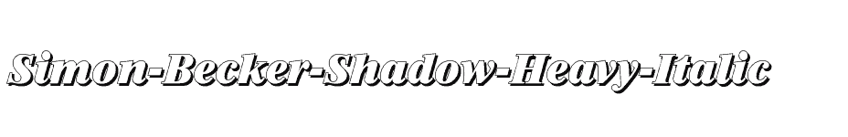 font Simon-Becker-Shadow-Heavy-Italic download