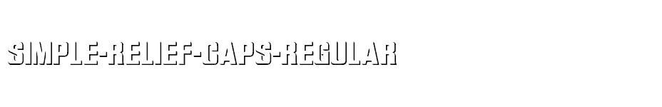 font Simple-Relief-Caps-Regular download