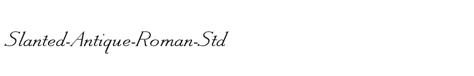 font Slanted-Antique-Roman-Std download