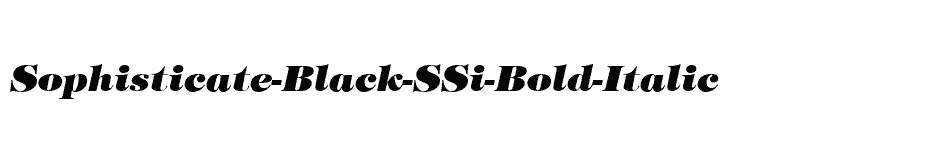 font Sophisticate-Black-SSi-Bold-Italic download