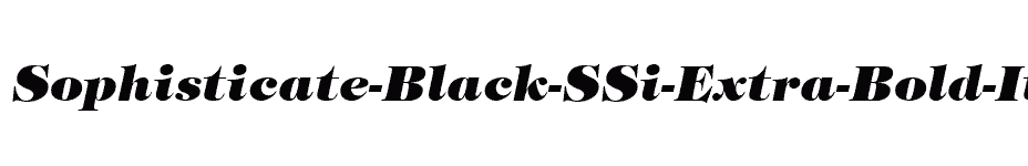 font Sophisticate-Black-SSi-Extra-Bold-Italic download