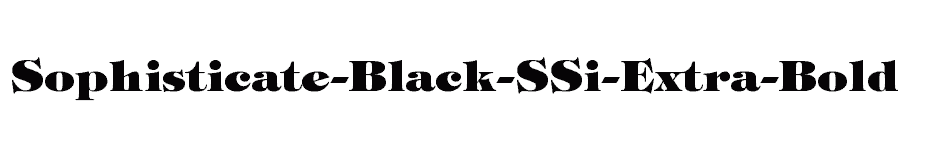 font Sophisticate-Black-SSi-Extra-Bold download