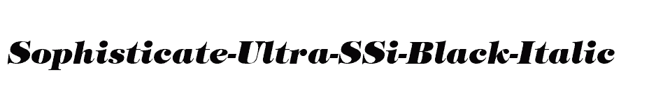 font Sophisticate-Ultra-SSi-Black-Italic download