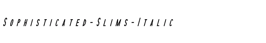 font Sophisticated-Slims-Italic download