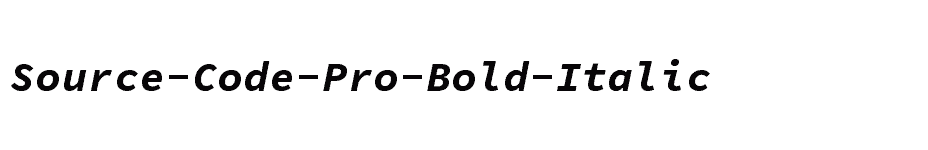 font Source-Code-Pro-Bold-Italic download