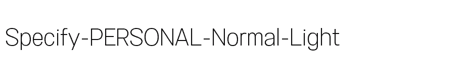 font Specify-PERSONAL-Normal-Light download