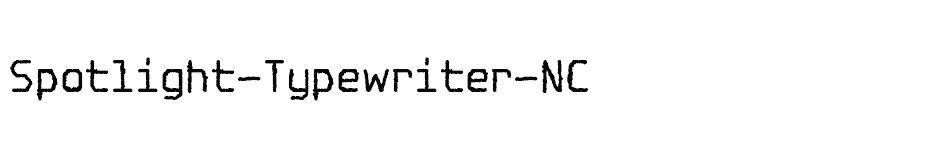 font Spotlight-Typewriter-NC download