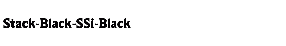 font Stack-Black-SSi-Black download