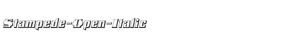 font Stampede-Open-Italic download