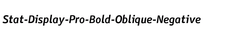 font Stat-Display-Pro-Bold-Oblique-Negative download