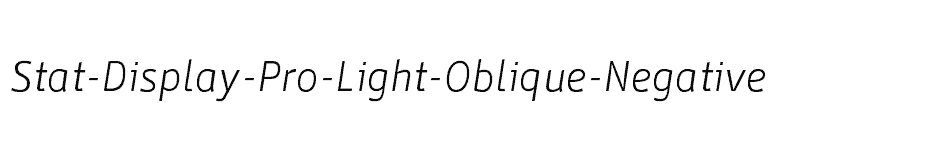 font Stat-Display-Pro-Light-Oblique-Negative download