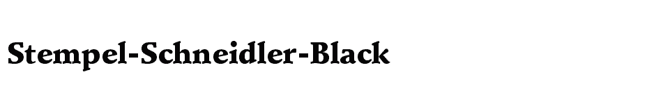 font Stempel-Schneidler-Black download