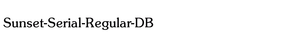font Sunset-Serial-Regular-DB download