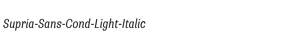 font Supria-Sans-Cond-Light-Italic download