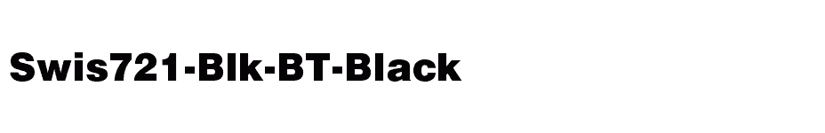 font Swis721-Blk-BT-Black download